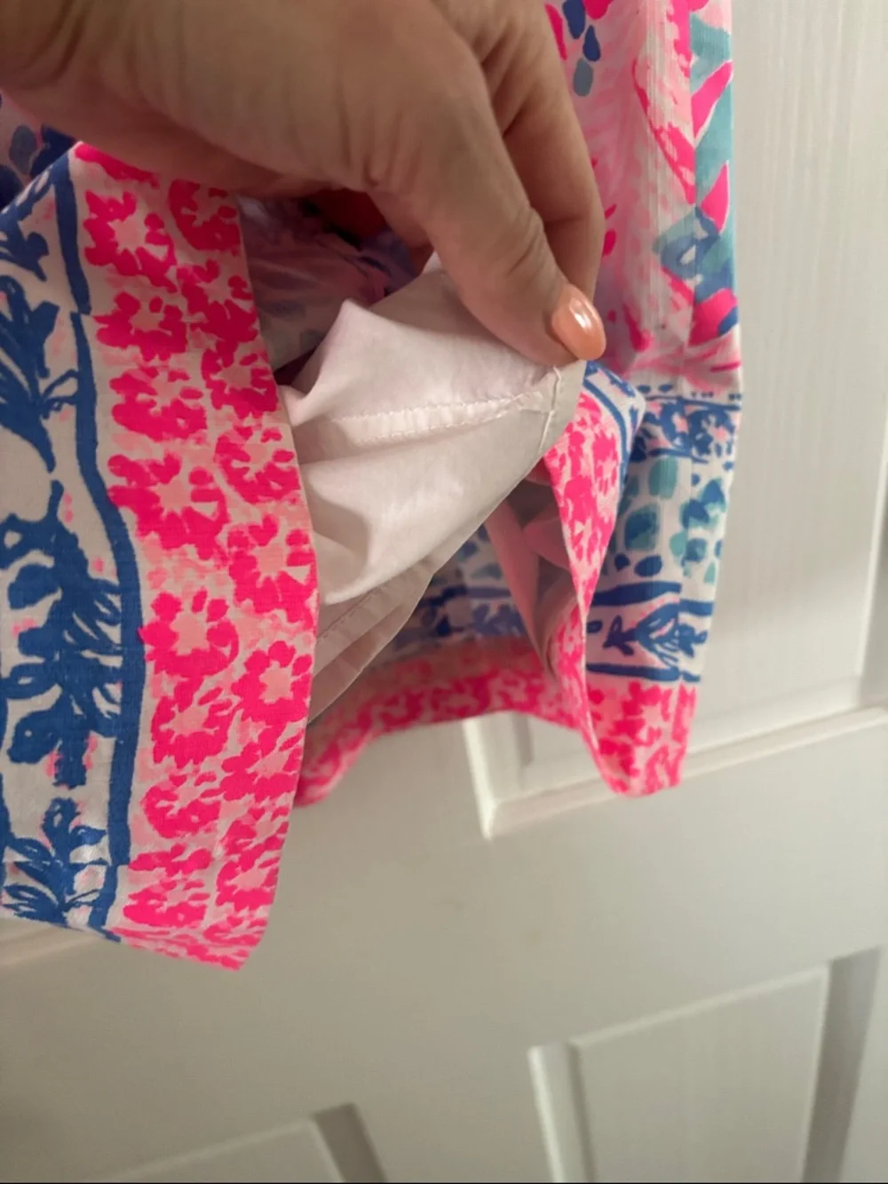 Lilly Pulitzer Pink and Blue Floral Shift Dress - Picture 8 of 12